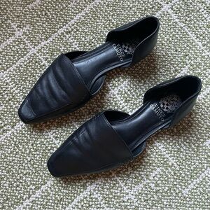 Vince Camuto Black Leather Flats Size 7